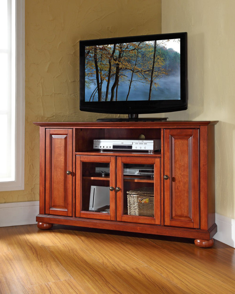 Meuble TV d'angle en bois