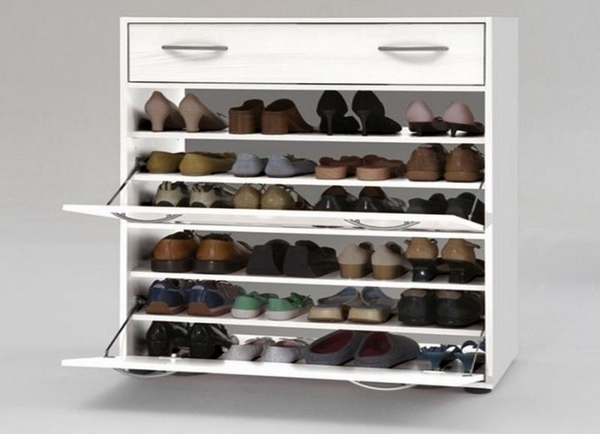 Étagère à chaussures étroite