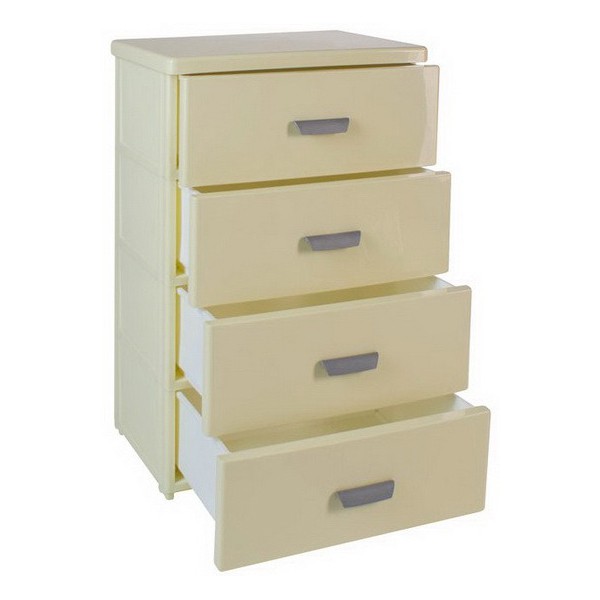 Commode en plastique beige