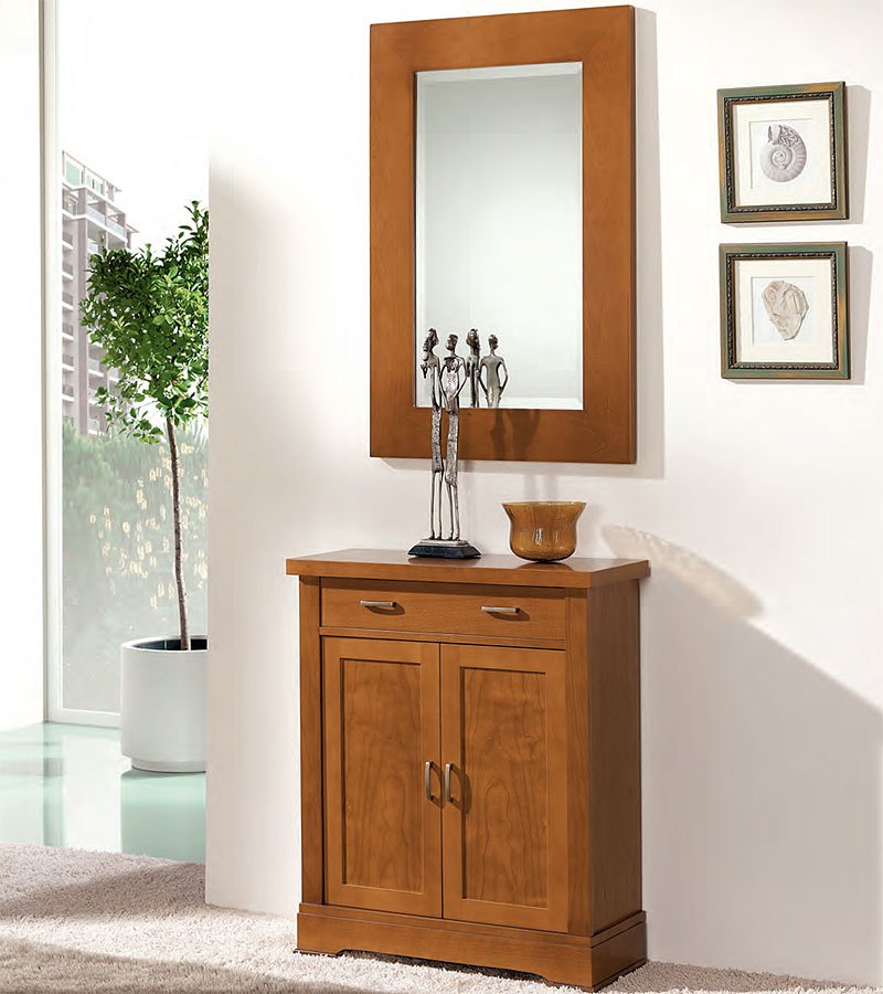 Commode avec miroir rectangulaire