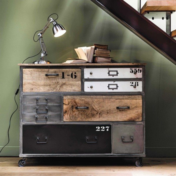 Commode de style industriel