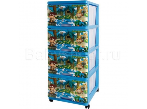 Commode aux tons bleus