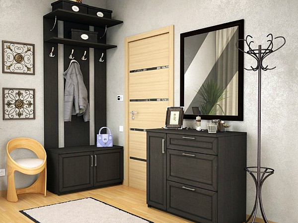 Couloir avec un miroir