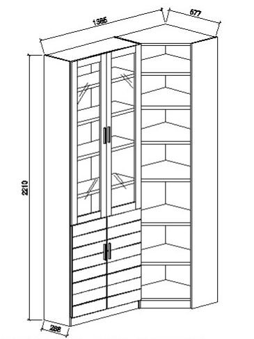 Bibliothèque d'angle