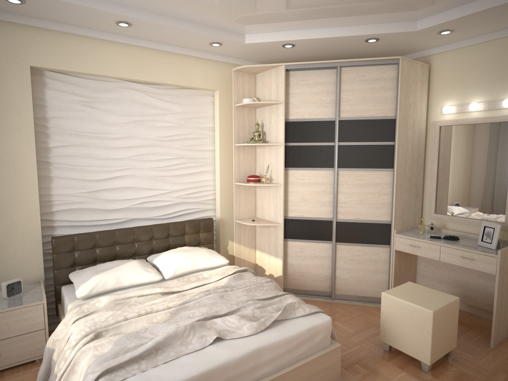 Armoire dans la chambre dans la niche