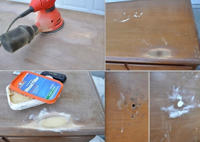 Commode ponçage et mastic