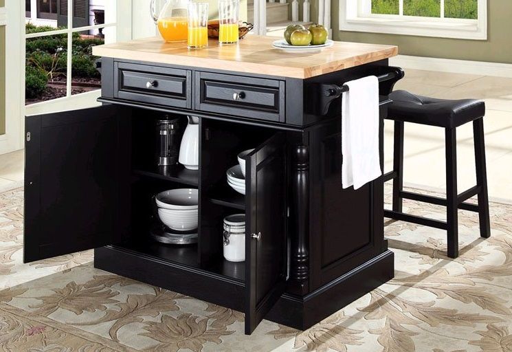 Commode de table noir