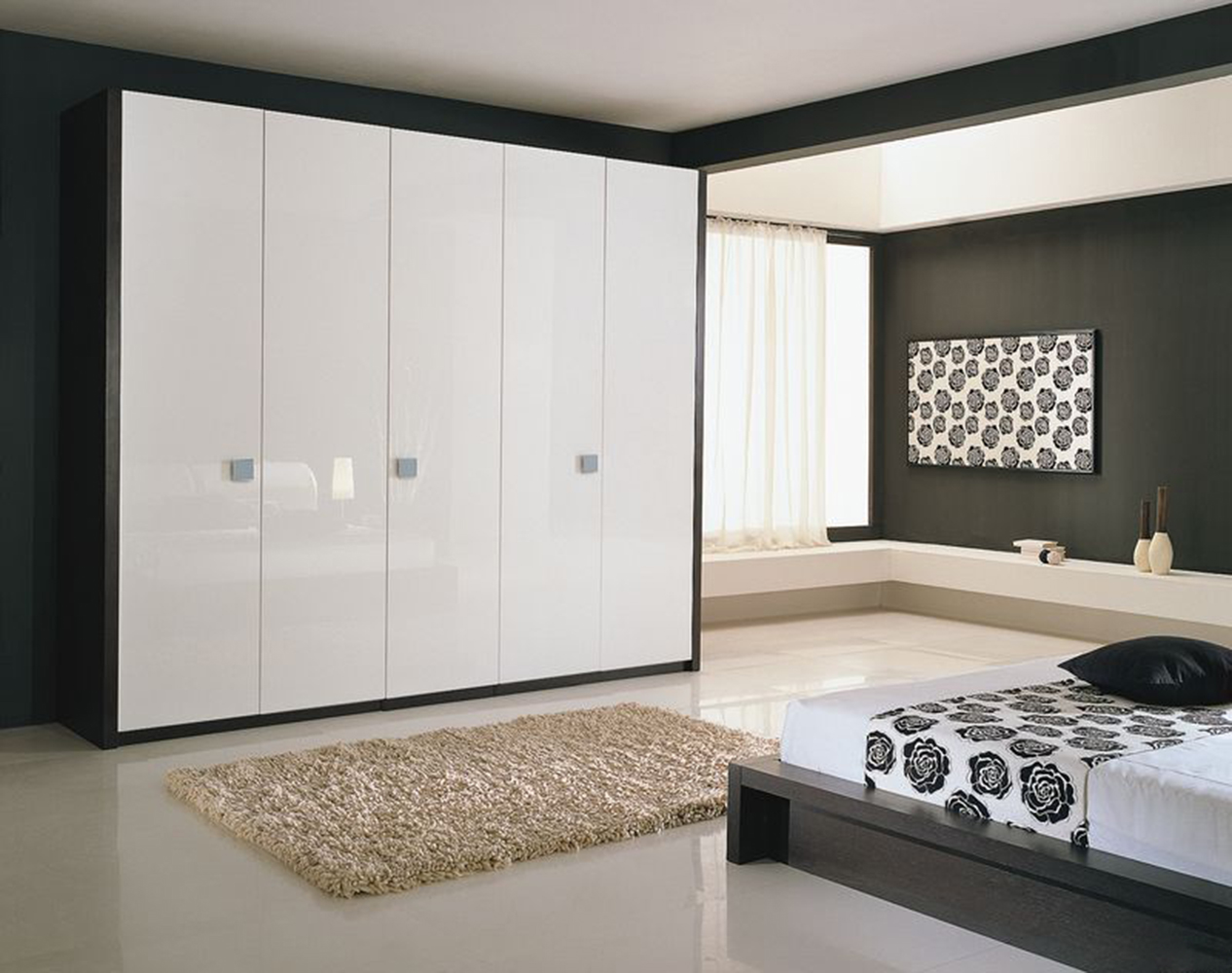 Armoire battante blanche