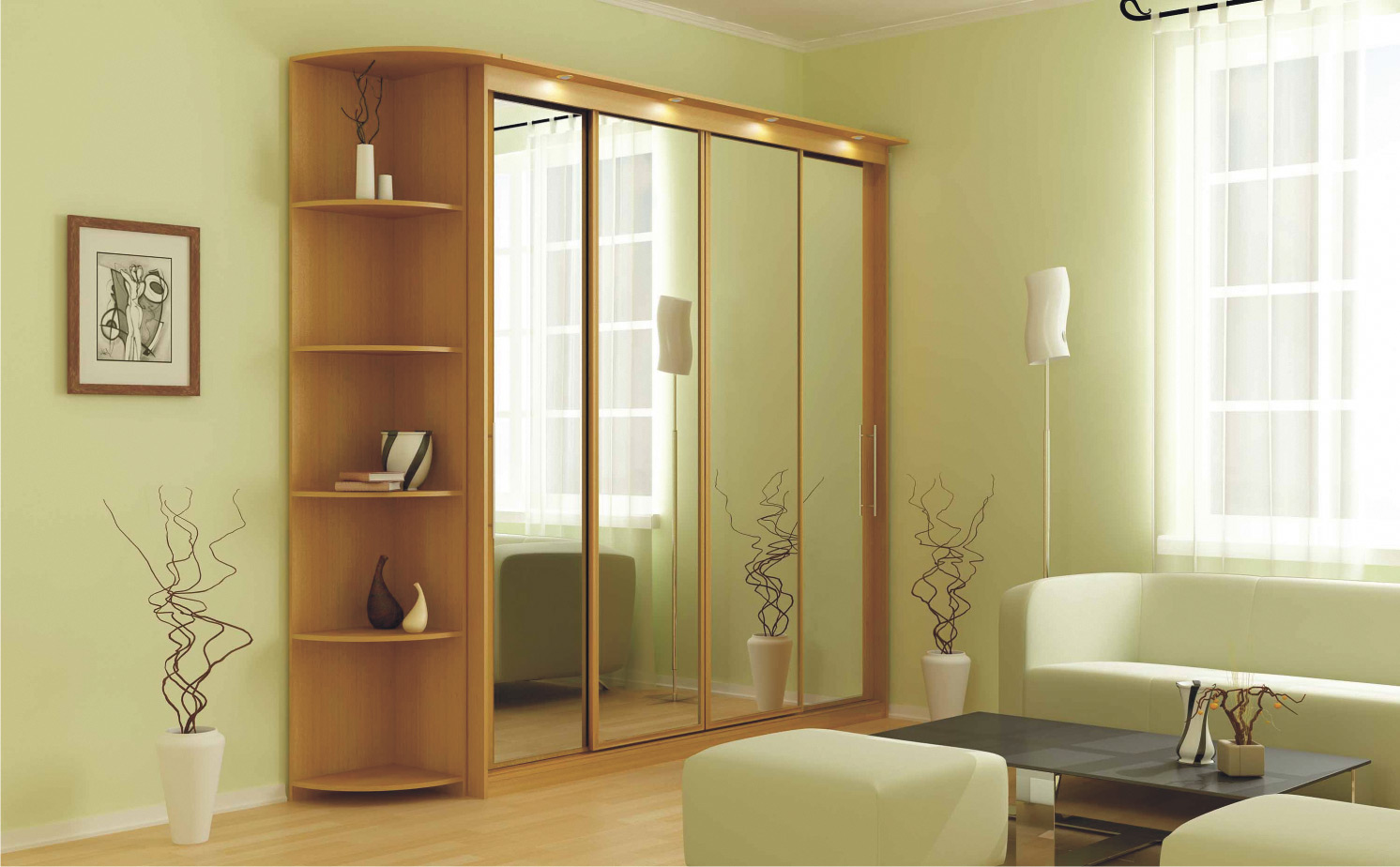 Armoire avec étagères