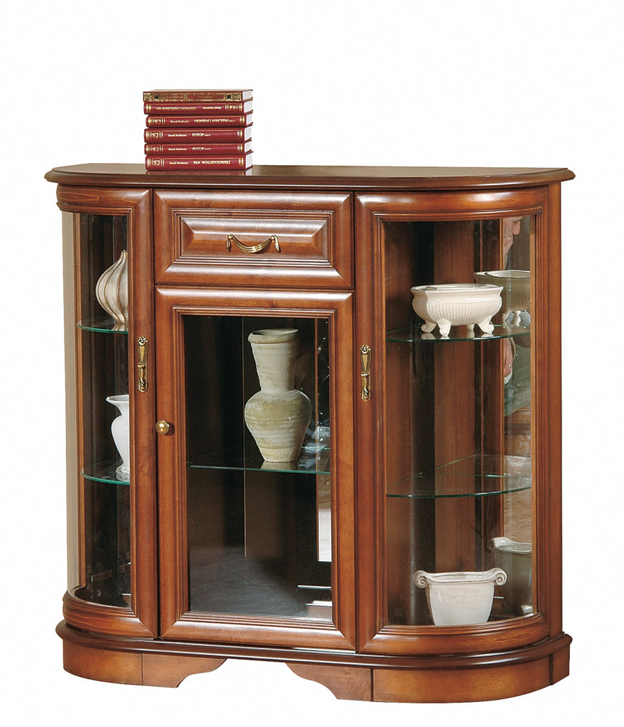 Vitrine de commode ovale