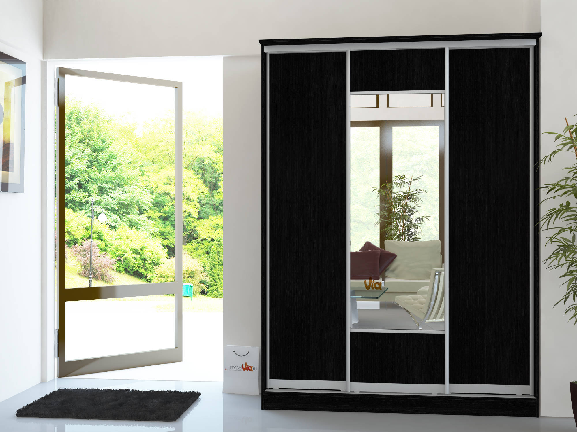 Armoire coulissante noir