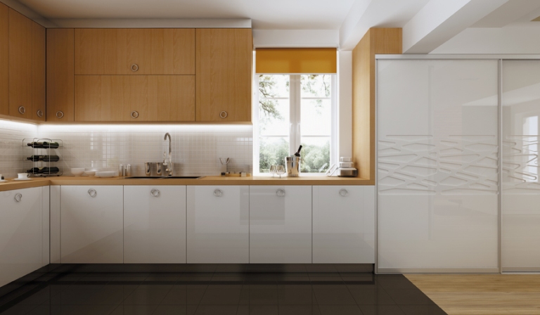 Armoire coulissante pour la conception de la cuisine