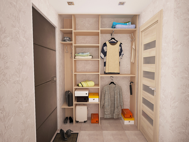 Armoire pour vêtements d'extérieur dans le couloir