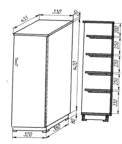 Armoire de plancher étroite