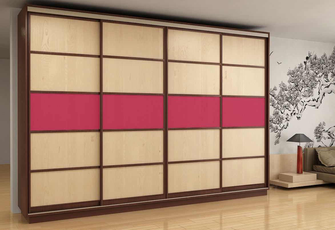 Armoire avec insert rose