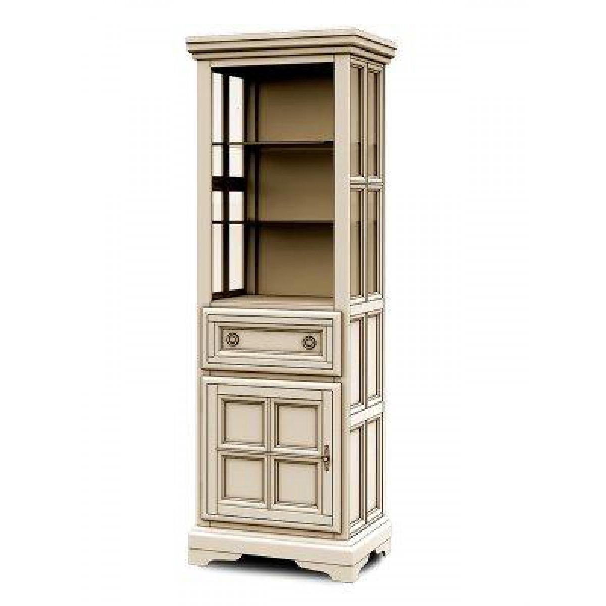 Vitrine d'armoire en blanc