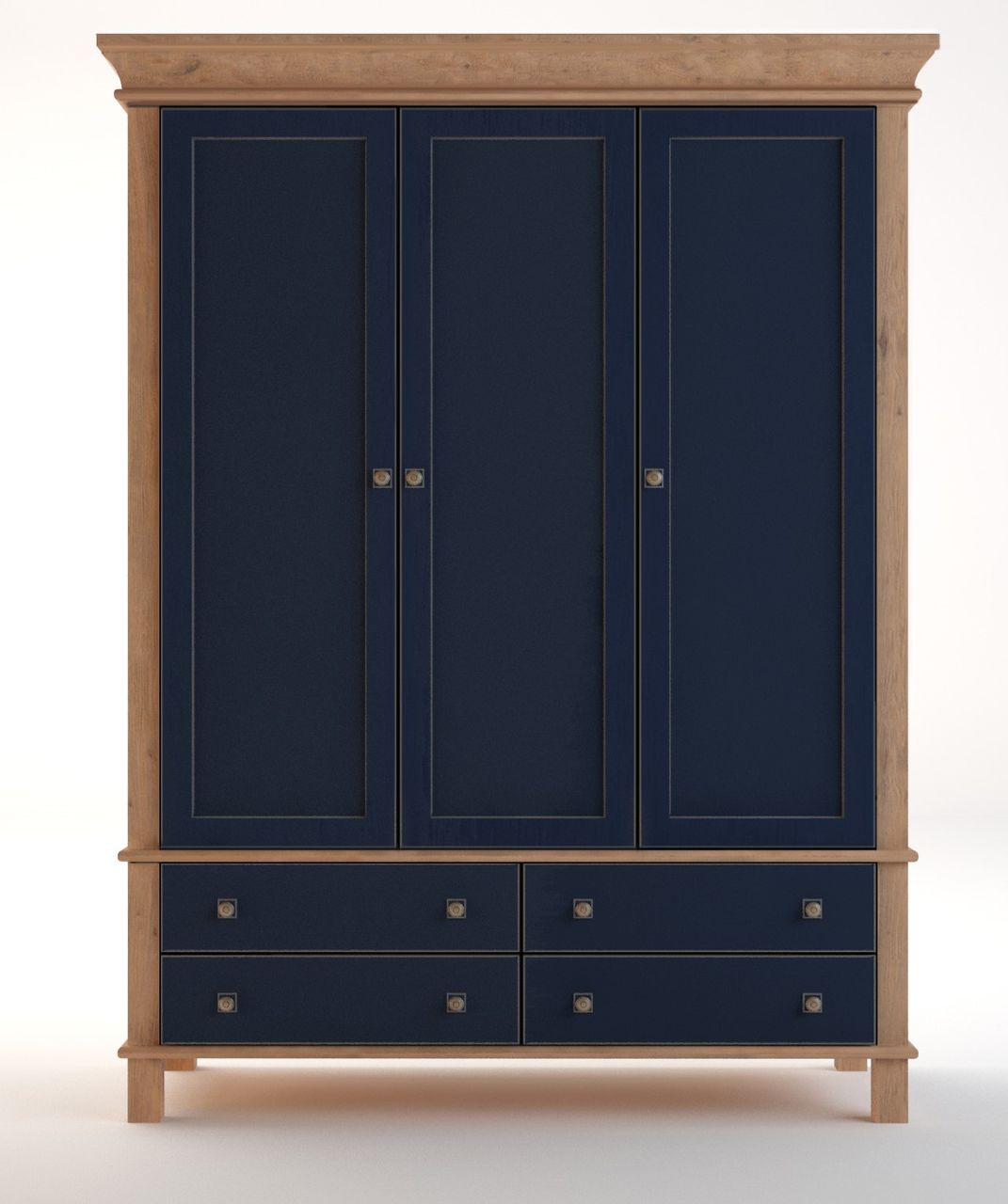 Armoire tricuspide en bois bleu