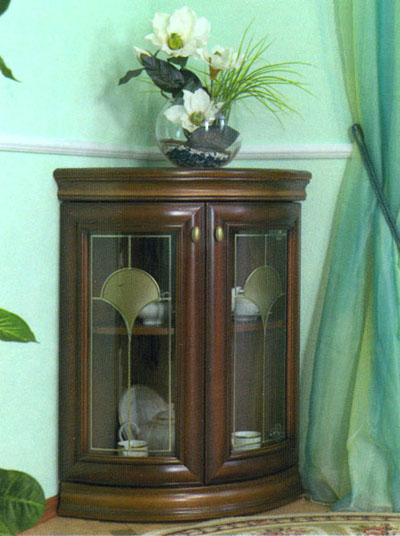 Vitrine de commode d'angle