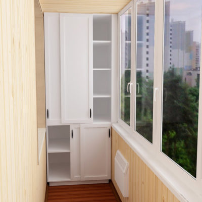Meubles encastrés pour le balcon et la loggia