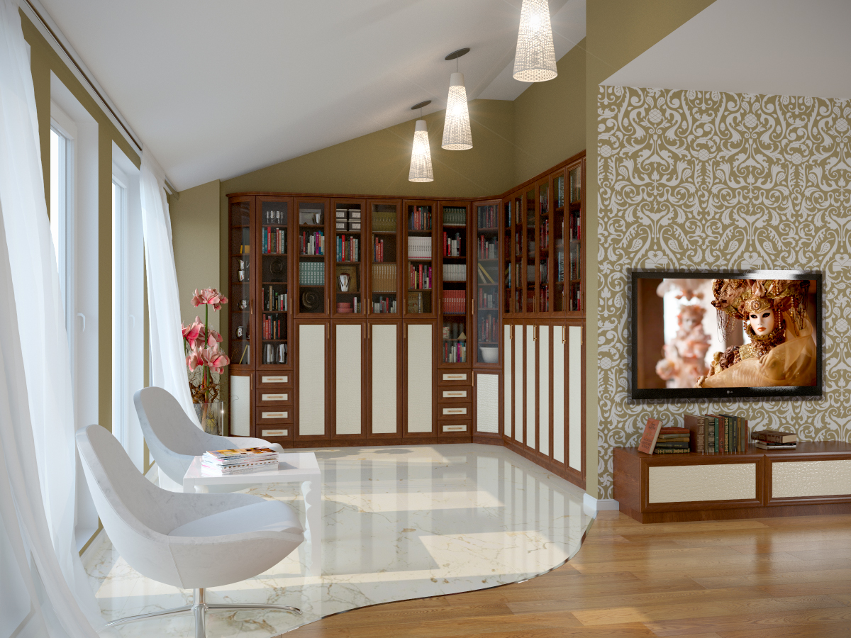 Bibliothèque encastrée