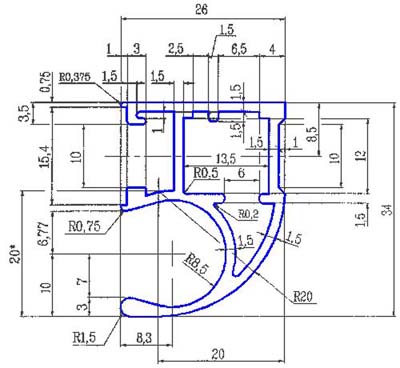 Armoire à profil asymétrique