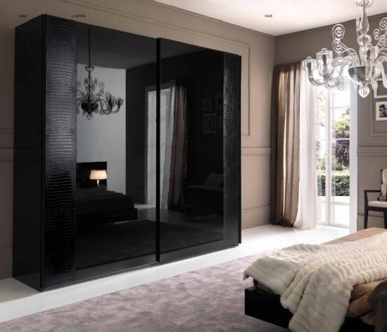 Conception exclusive d'armoire coulissante noire