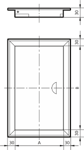 La porte du placard de plomberie dans les toilettes