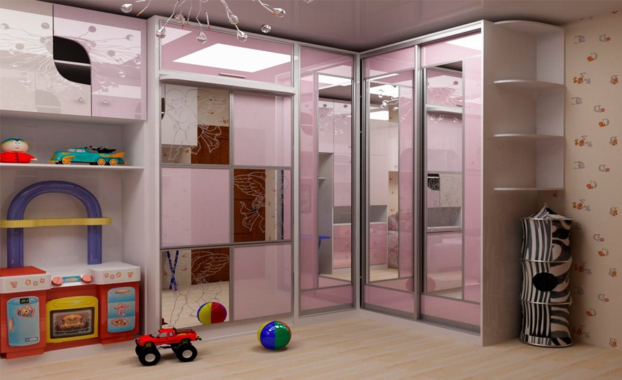 Armoire en L dans la pépinière