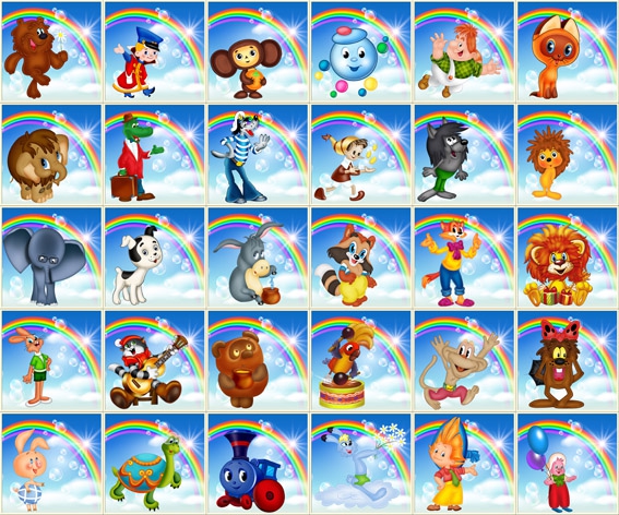Photos avec des personnages de dessins animés