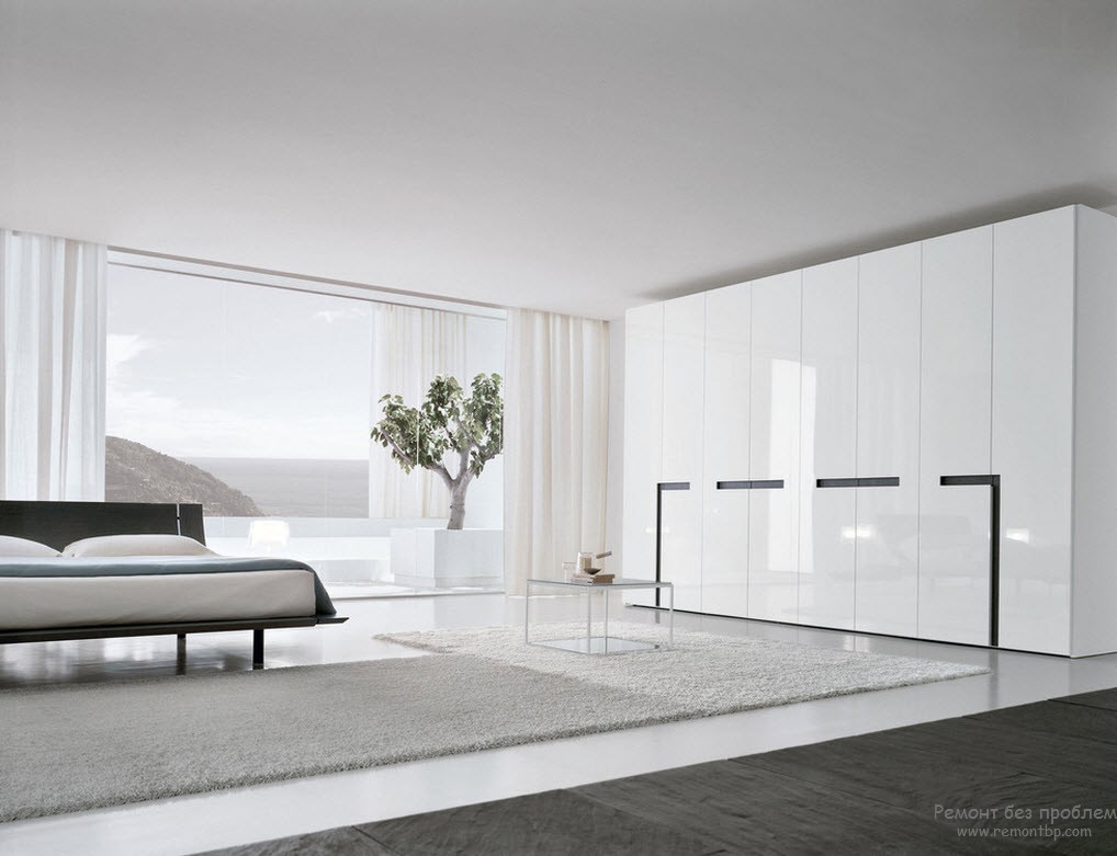 Le plus souvent, les armoires se trouvent dans un style minimaliste.