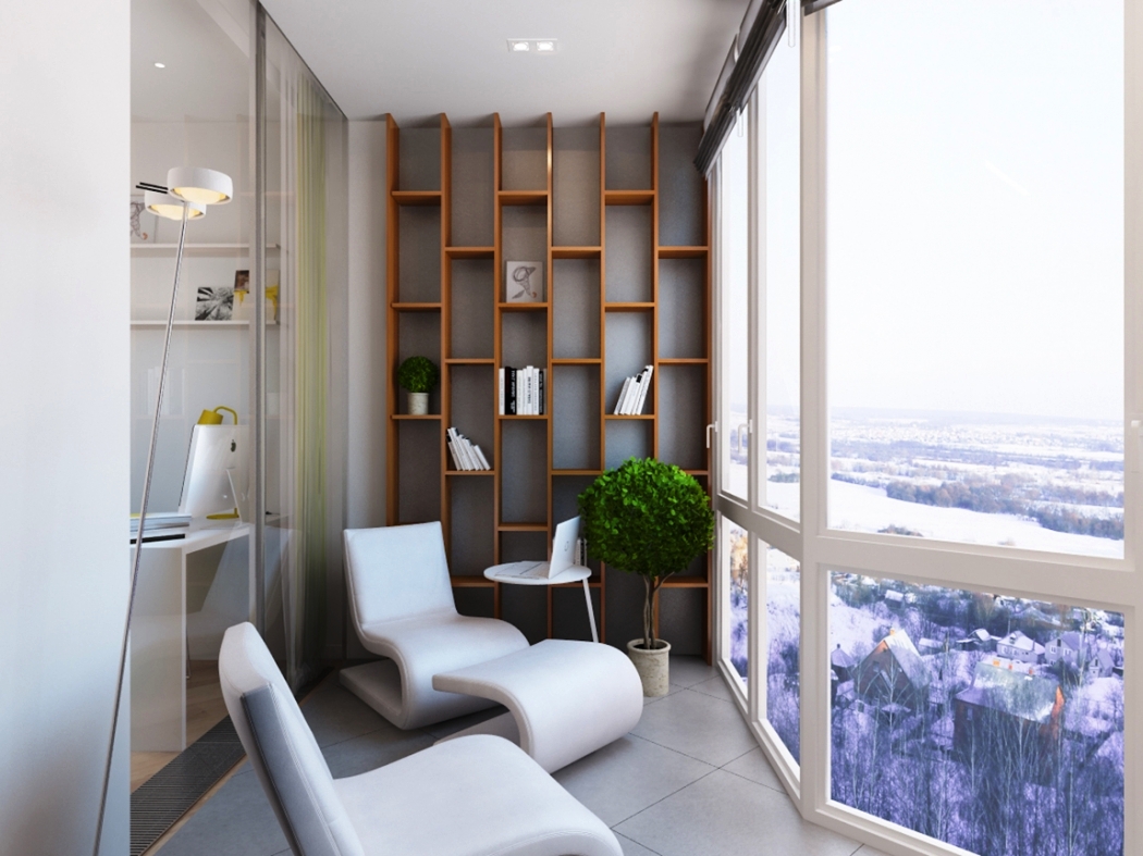 Armoire ouverte sur la loggia