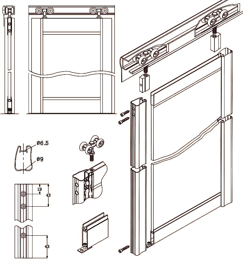 Système d'armoire coulissante