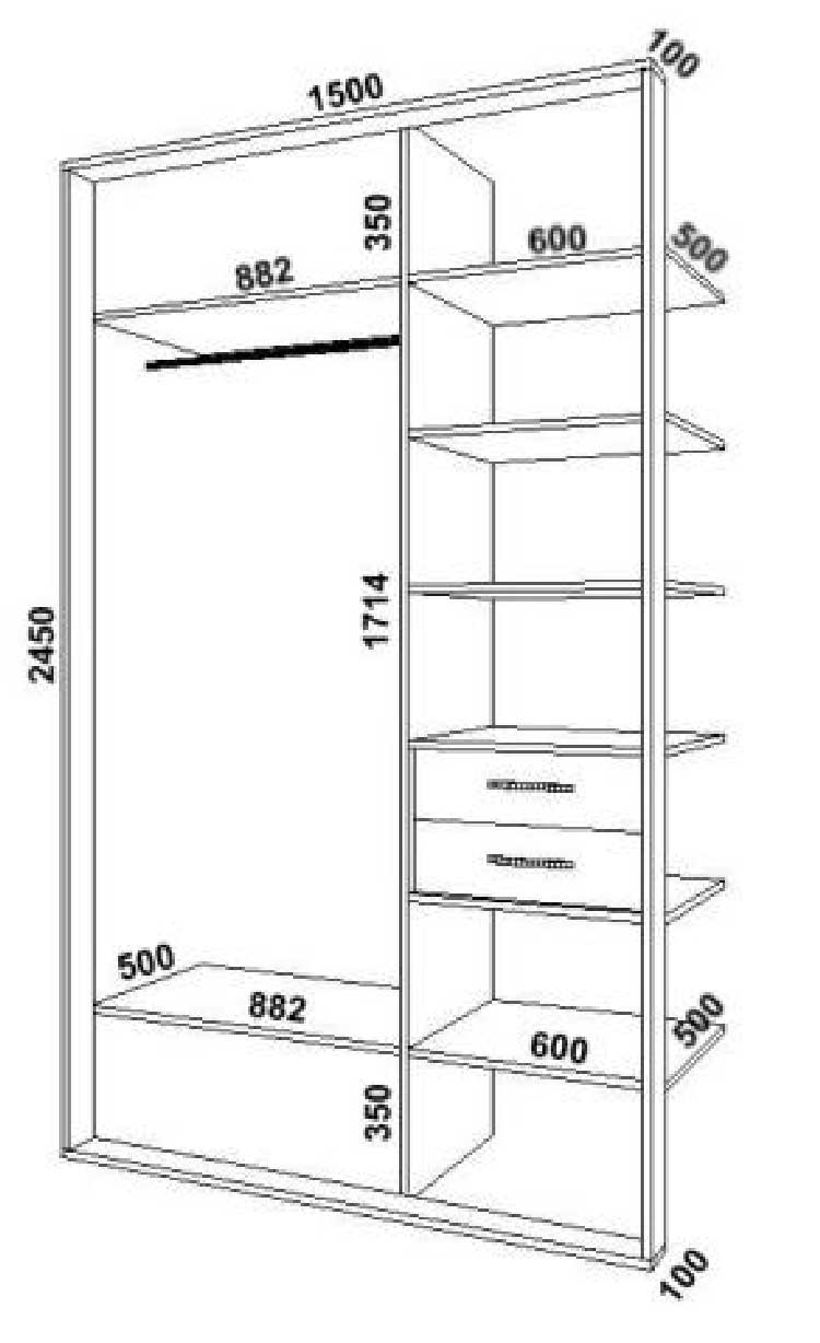 Dimensions de l'armoire