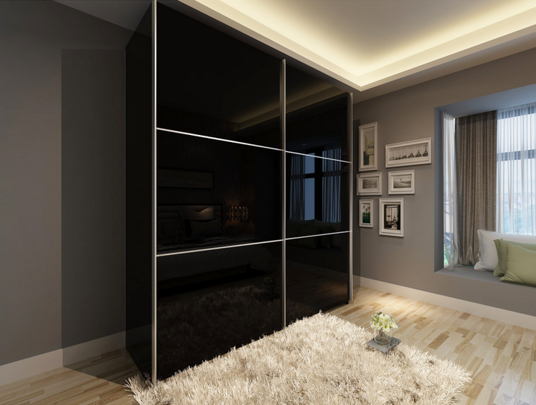 Cabinet laqué noir