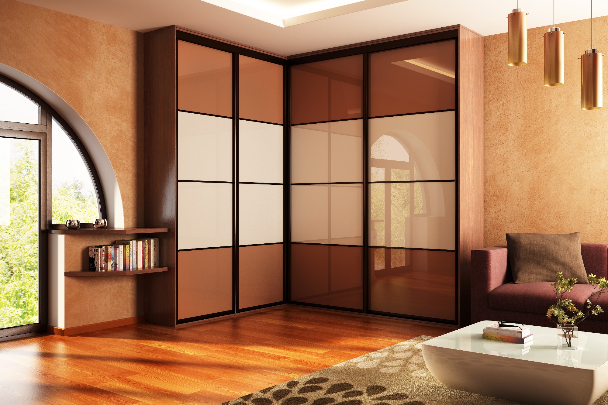 Conception d'armoire d'angle