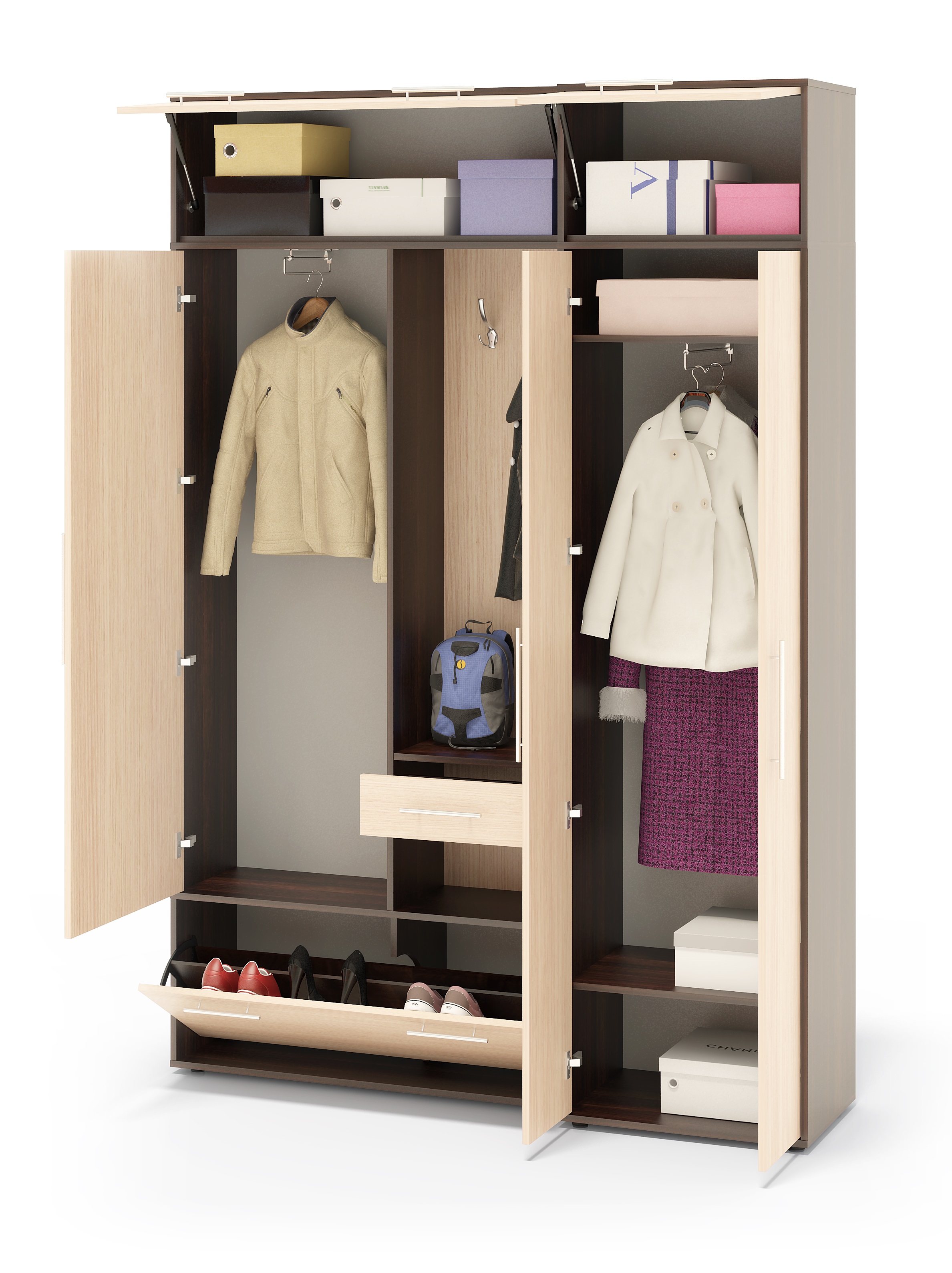 Grande armoire étroite
