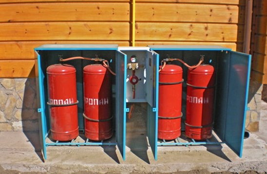 Chauffage au gaz d'une maison de campagne