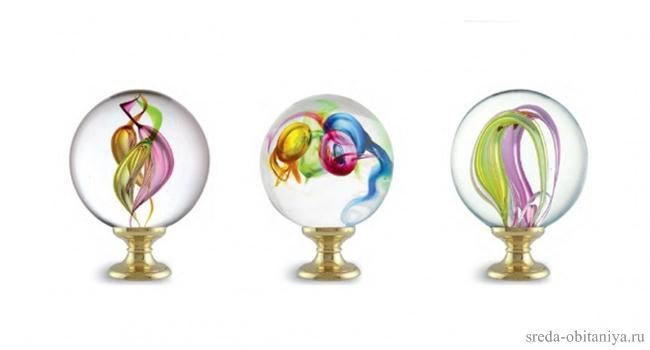 Poignées de meubles en verre