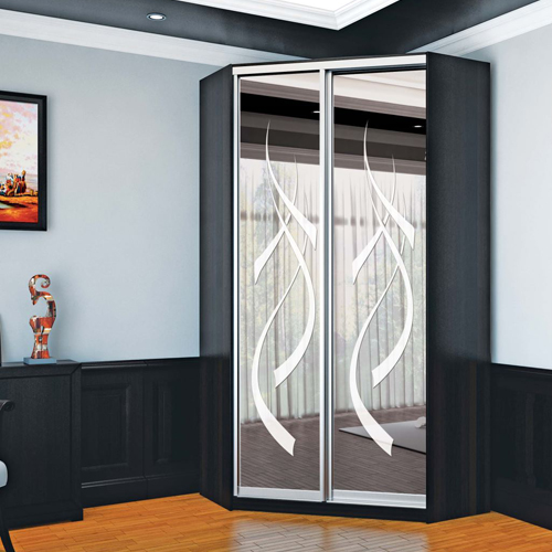 Armoire coulissante angulaire deux portes
