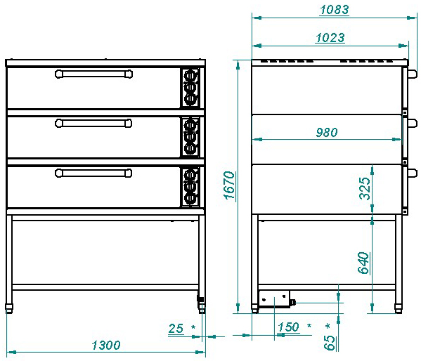 Armoire de boulangerie avec dimensions