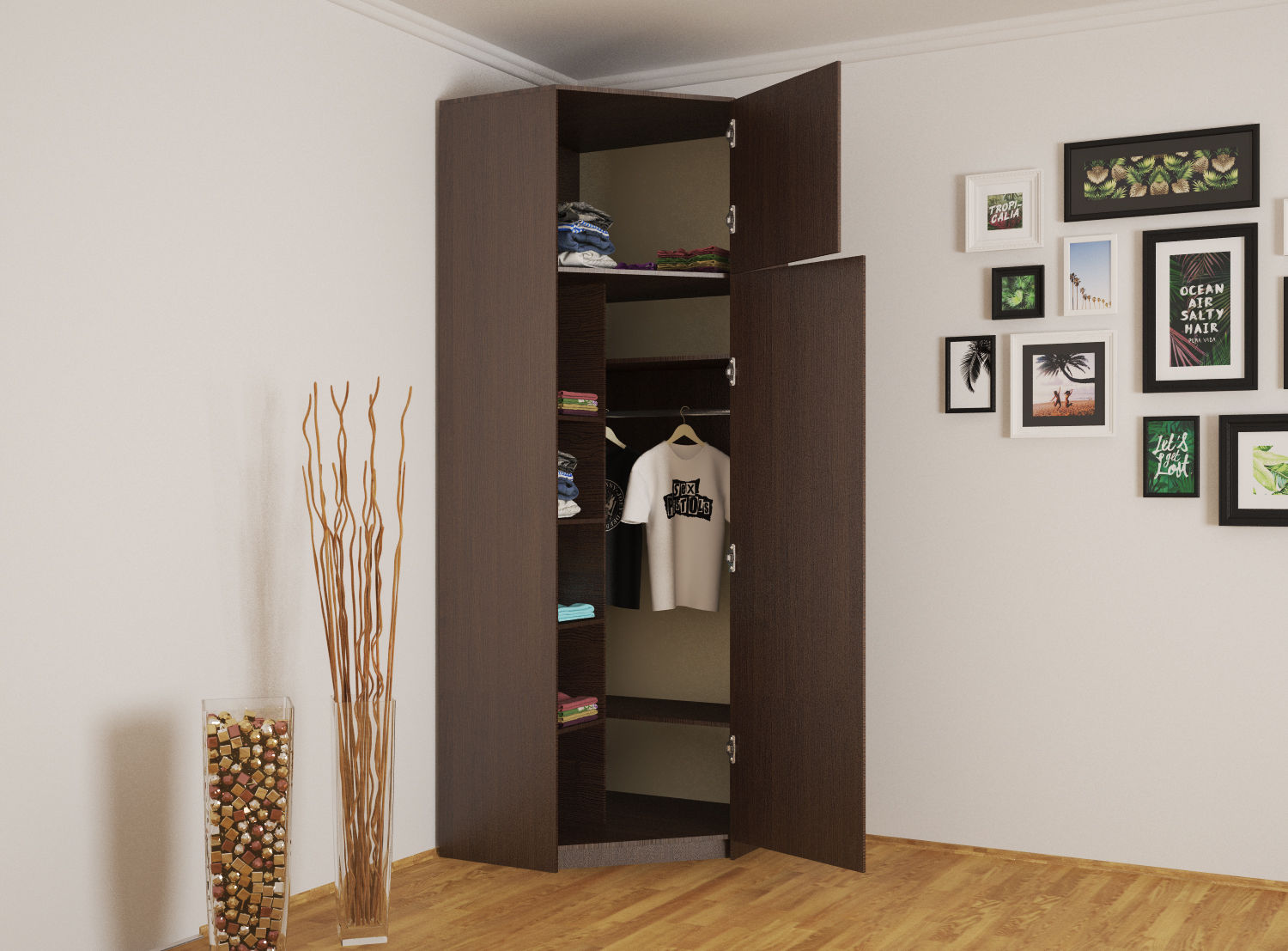 Armoire avec mezzanine