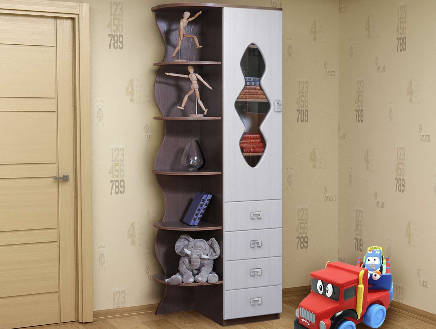 Armoire avec élément d'angle