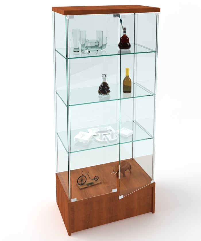 Cas la vitrine vitrée avec la serrure