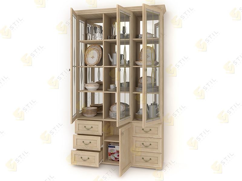 Vitrine avec tiroirs