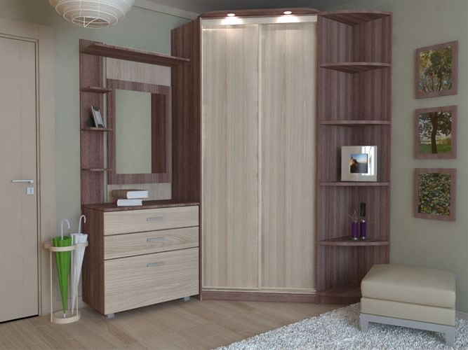 Armoire d'angle à deux portes