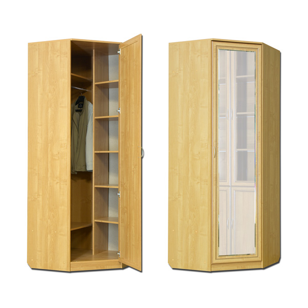 Armoire d'angle et son remplissage