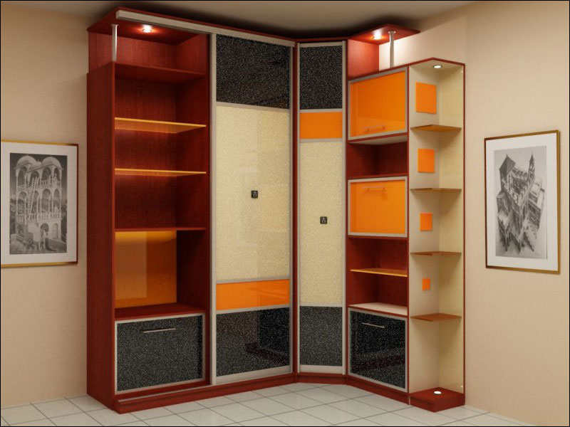 Armoire d'angle en MDF
