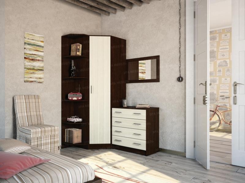 Armoire d'angle avec commode