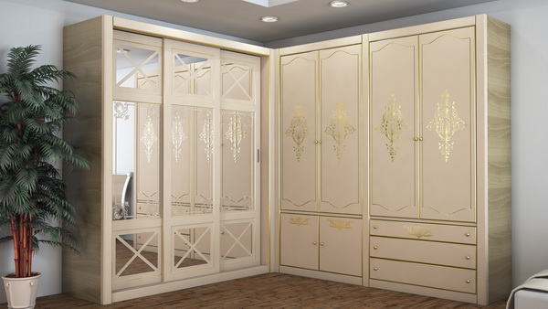 Armoire d'angle dans un style classique