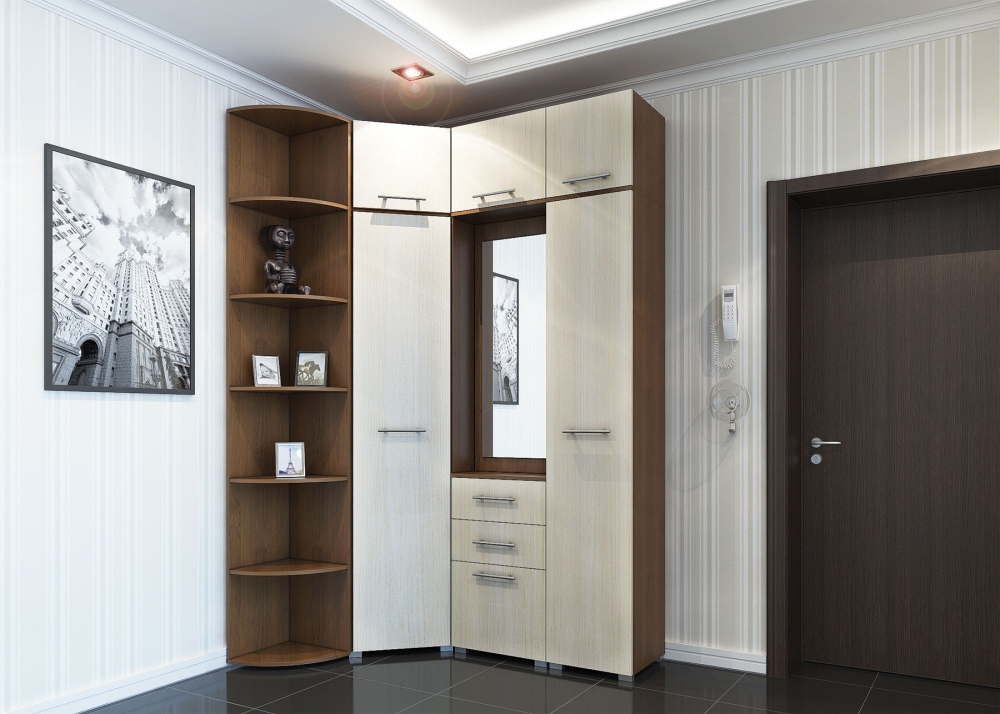 Armoire d'angle étroite
